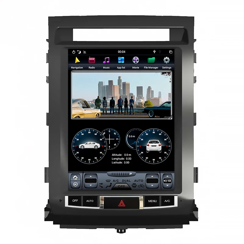 Автомагнитола Navihua мультимедийный видеоплеер на Android для Toyota Land Cruiser 2008-2015 обновленный вертикальный монитор с