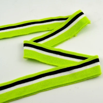 Cotton ribbed flat machine cuffs T-shirt hem cuffs round collar clothing accessories