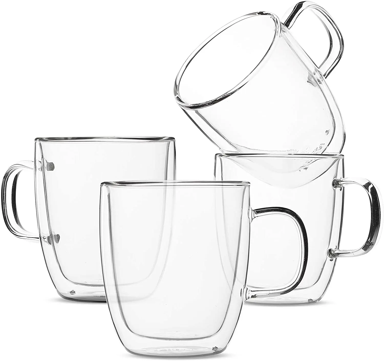 Suitable For Multiple Scenarios Cute Glass Mugs Stackable Glass Mug Coffee Mugs