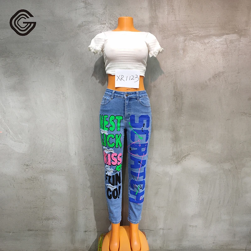 Customized Designs Ladies Denim Pants Pattern Straight Fit Straight Leg Jeans