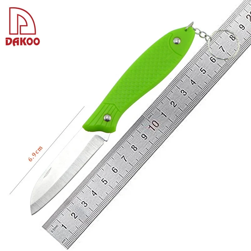 Green Color folding knife Pocket Knifes with ABS Handle