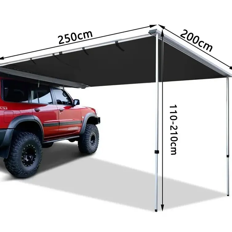Lightweight Manual Electric RV Sun Shade Cassette Box Awning Motorhomes Caravan Camper Van Awning With Led Light