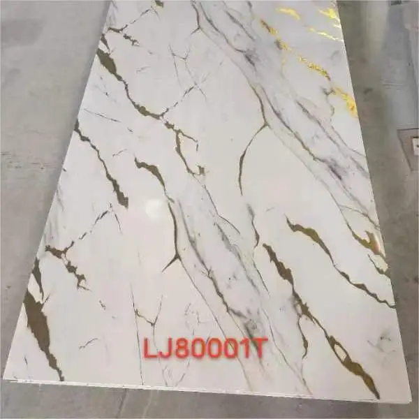 Highlight 3mm Plastic PVC Wall Panel UV Marble Wall Panel waterproof Marble Sheet For Wall Panel Decoration