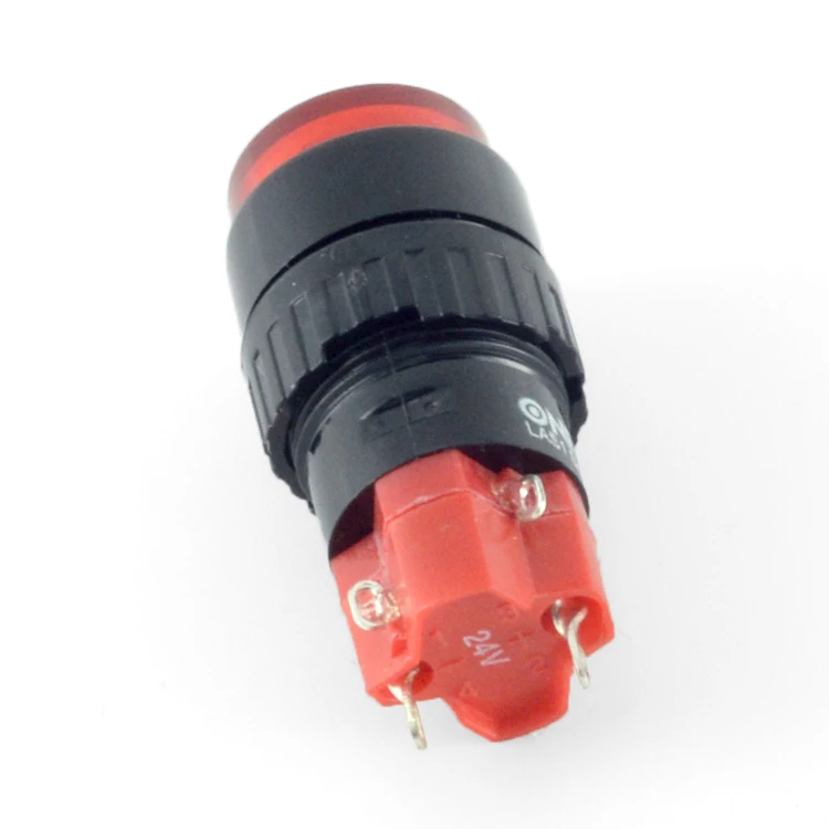 ONPOW 16 мм освещенная мгновенная Круглый кнопочный переключатель (LAS1Y-11/R/12V) (диам. 16 мм)(CE,CCC,ROHS,REECH)