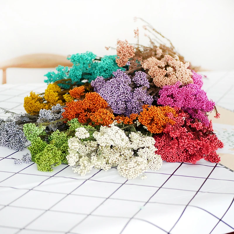 Millet Flower Home Floral Decoration Factory Supply Decorative Dried Flowers Broom Bloom Colorful Preserved Rice Flower
