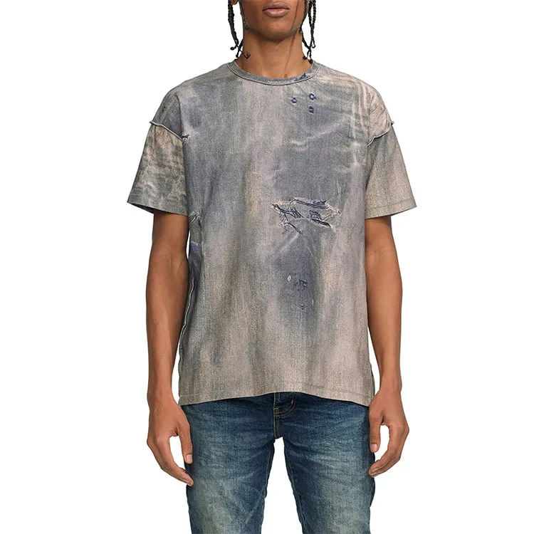 100%Cotton Vintage Washed Heavy Weight Tshirt Tie Dye Custom Mens Vintage Tshirts
