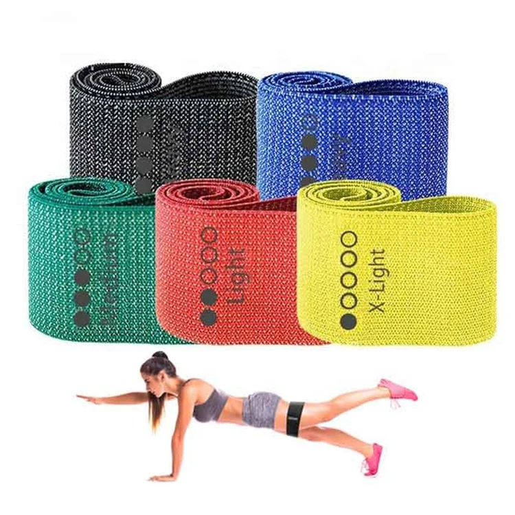 Custom Printed Fabric Hip Circle Non Slip Resistance Booty Pull Up Assist Bands