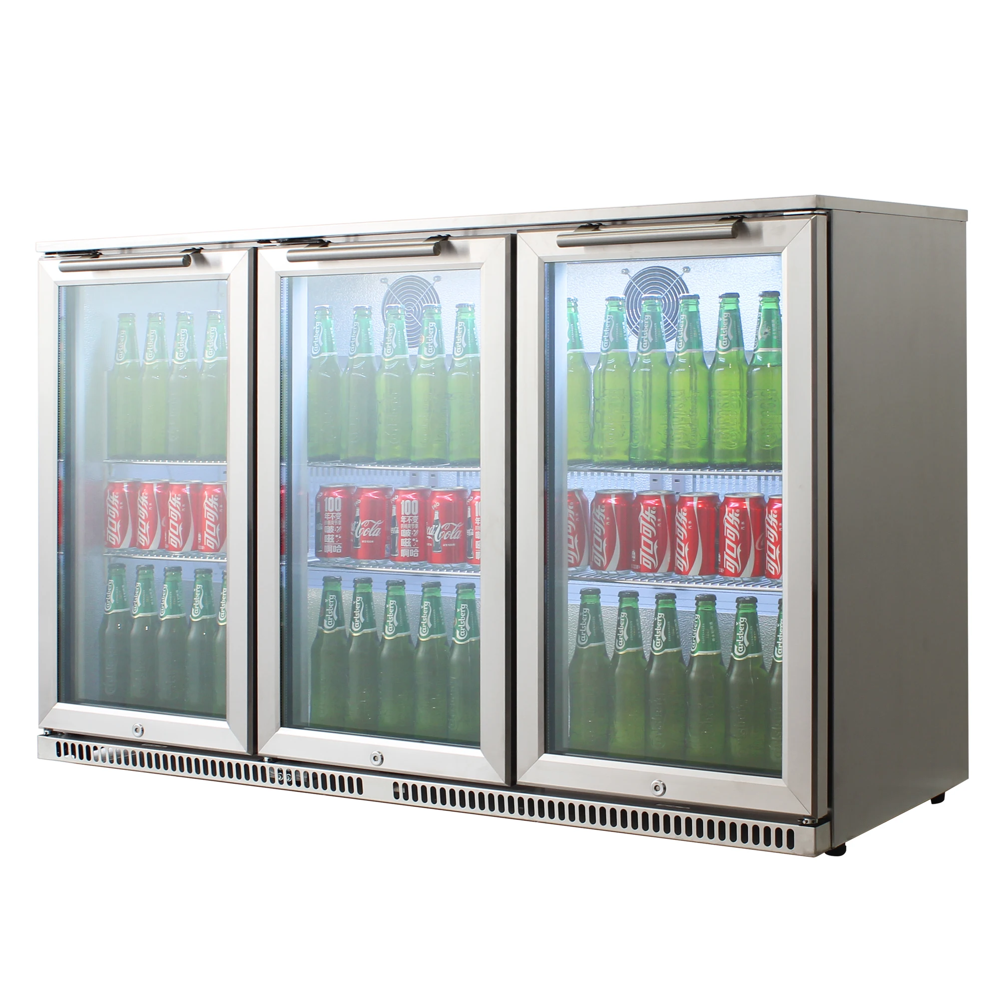 three door Energy saving EMS system sliding fridge cooler undercounter bench backbar beer drink built in box in MEPS approval15
