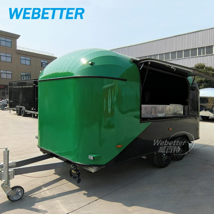 WEBETTER Street Bubble Tea Cake Food Trailer Coffee Bar Van Truck Pizza Hot Dog Food Truck Mobile Catering Trailer With Kitchen