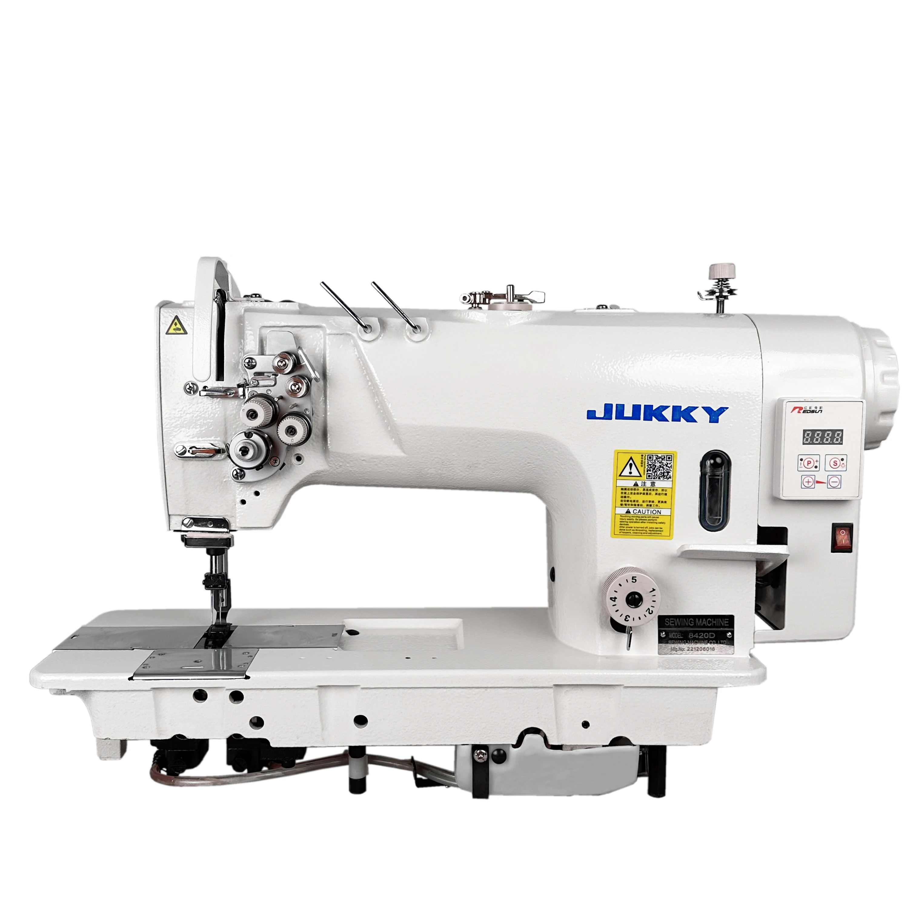 Jukky JK842D/845D Two Direct-drive Computerized Double Needle Lockstitch Sewing Machine Electronic 50 1 Set Apparel Machinery