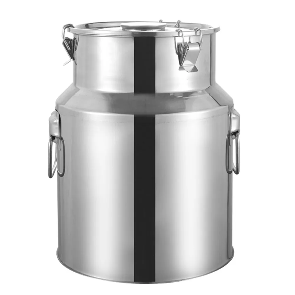 Stainless Steel  Milk Barrel Sealed Tank Tea Rice Water Canister Transport Bucket Storage Tank