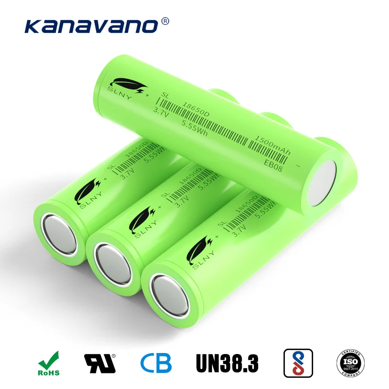 Factory direct sale 5C discharge rate NCM 1500mah 3.7v rechargeable 18650 li ion battery
