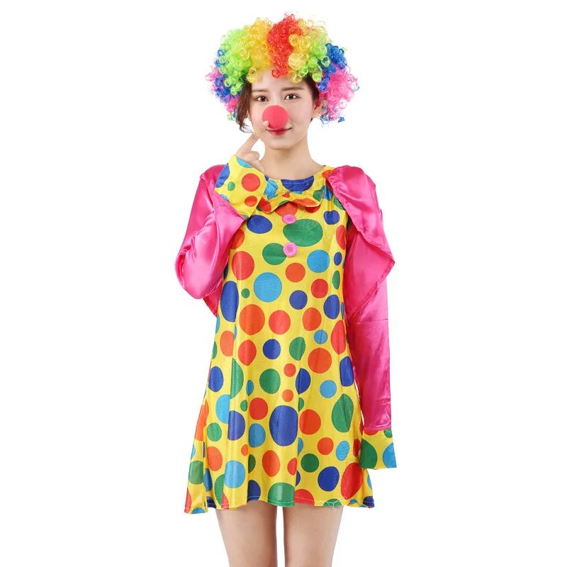 CN01 Masquerade Show Funny Dress Up Cute Clown Costume Adult Clown Clothes Suit 2022
