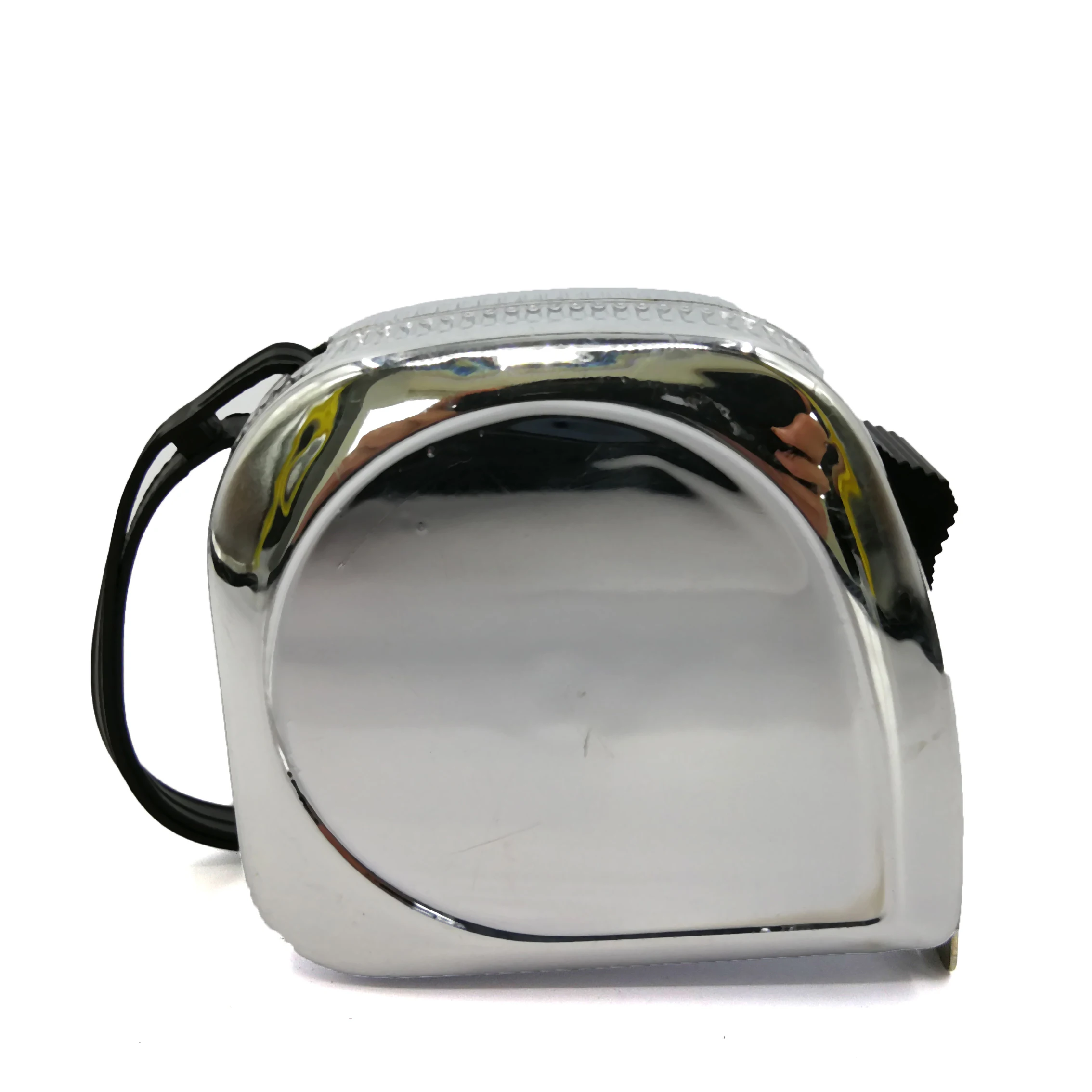 UV/Electroplating shocking measuring tape  Wholesale durable OEM service plastic retractable level UV chroming tape measure