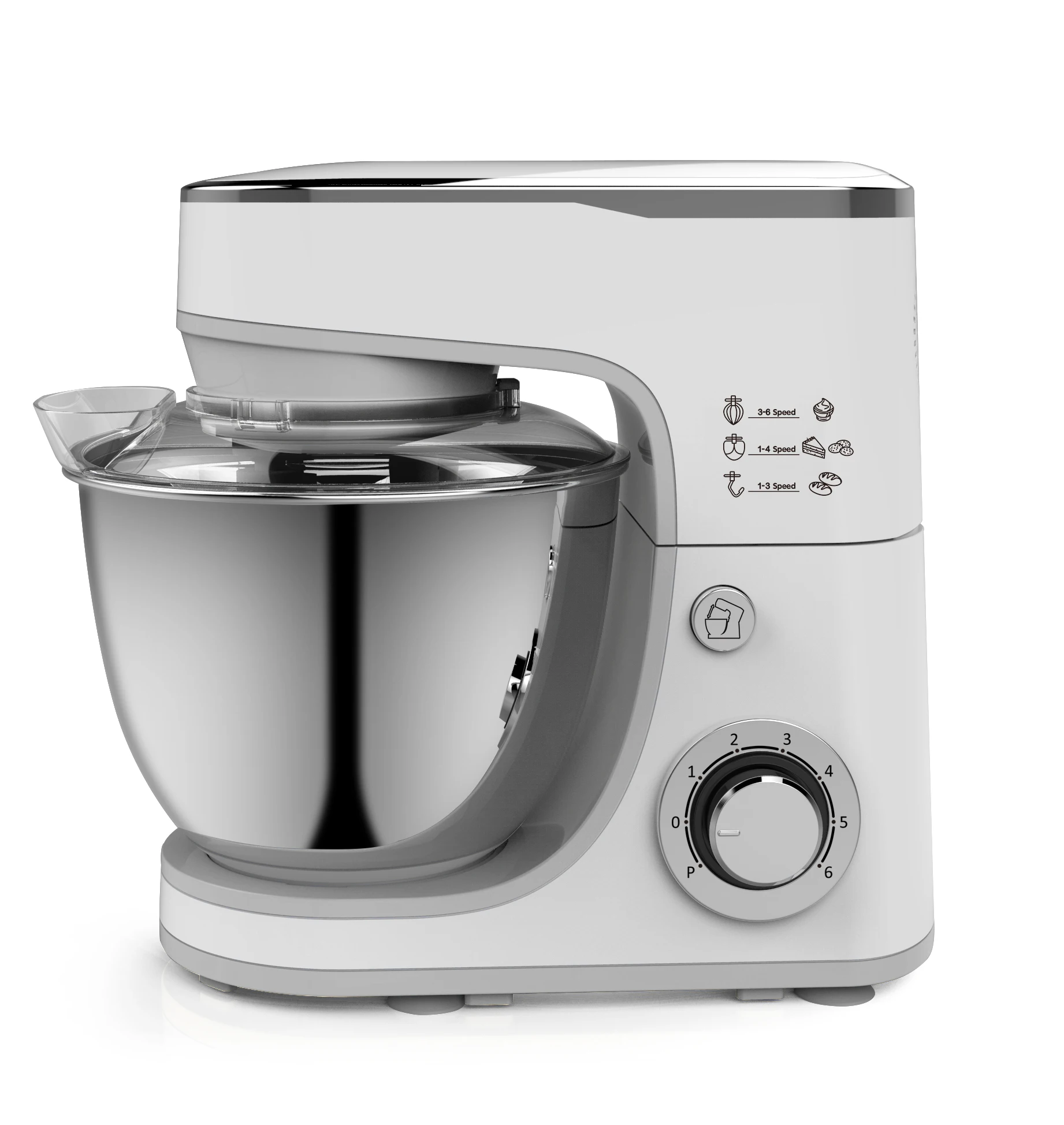 Home kitchen appliances OEM 5L 304 Stainless steel bowl food mixers multifunction Stand Food Mixer