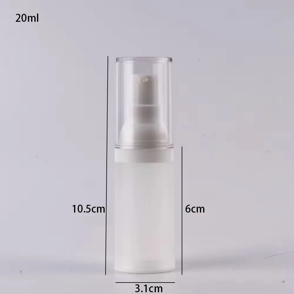Wholesale Frosted White 15ml 30ml 50ml PP Plastic Airless Cosmetic Lotion Bottle with Pump Head for Packaging