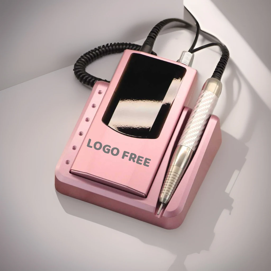 Luminescence Logo 60W Brushless Motor with MagNet Base High Quality 40000RPM 5 in 1 Bits Accessories Aluminum Nail Drill Machine