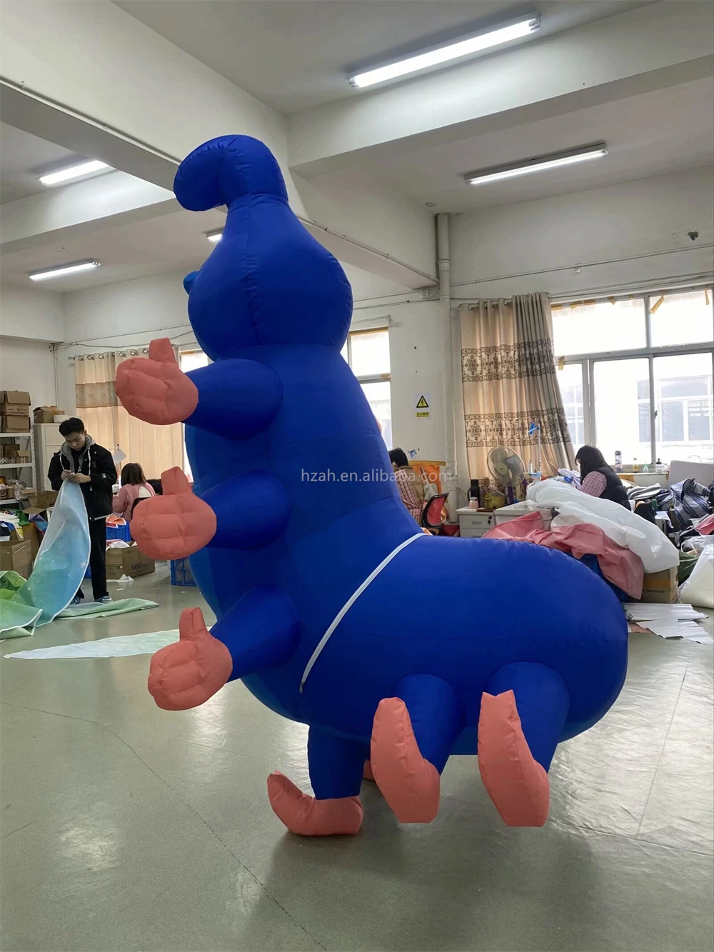 Walking inflatable blue caterpillar costume suit for Alice in wonderland decorations