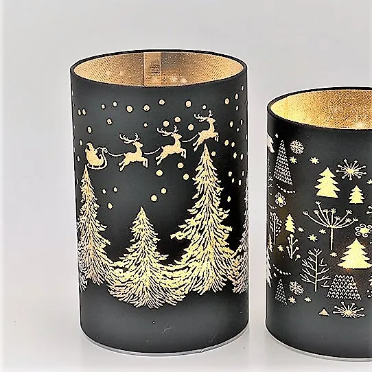 Рождественская серия декоративный стеклянный цилиндр для светопропускания ваза банка необычный контейнер свечей подсвечники