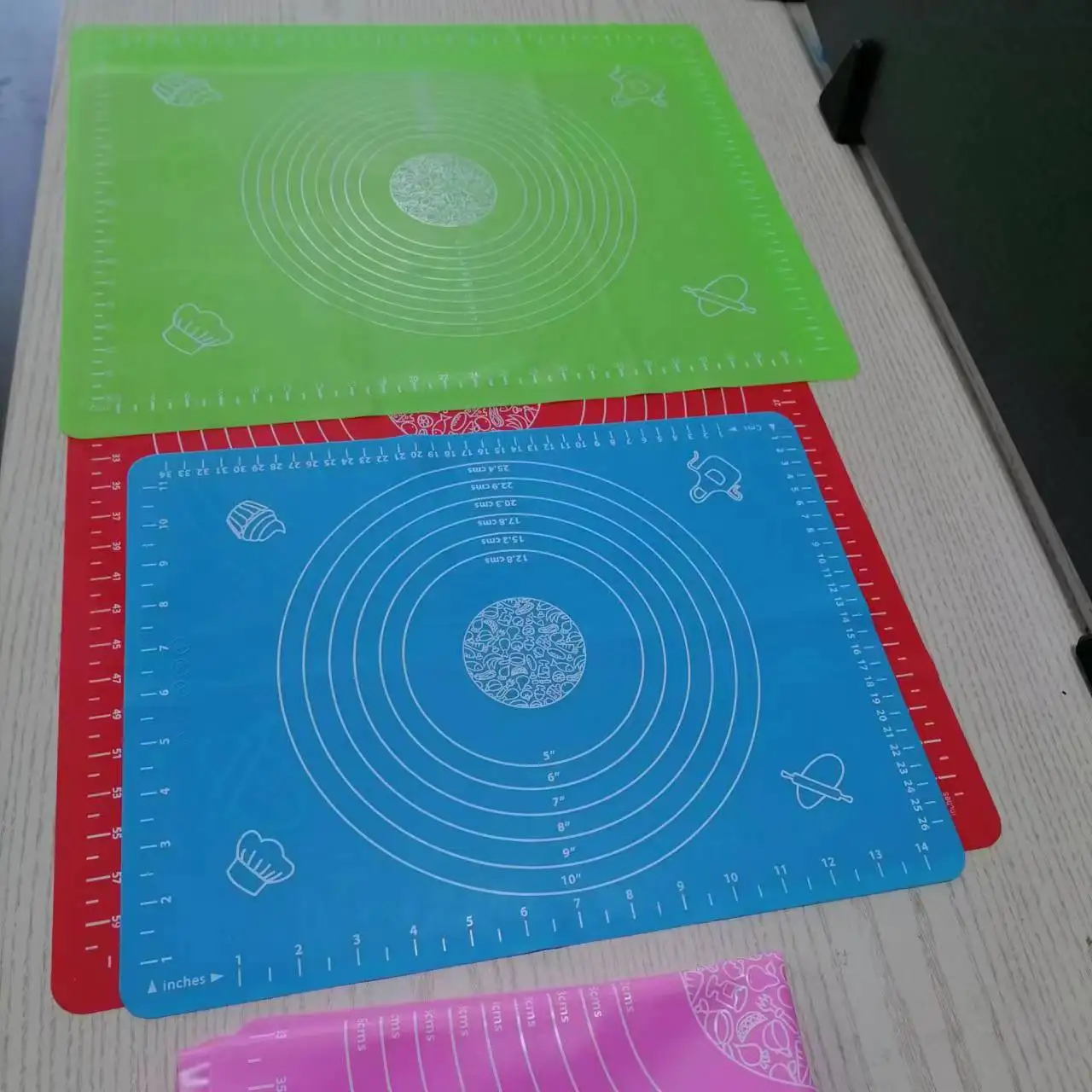 Большой силиконовый коврик 50*40 см/30*40 см/70*50 см/65*45 см и тестовый более толстый для замешивания