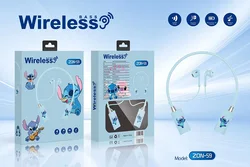 New Design Cartoon TWS neck hanging earphones Sport wireless bluetooth earphones