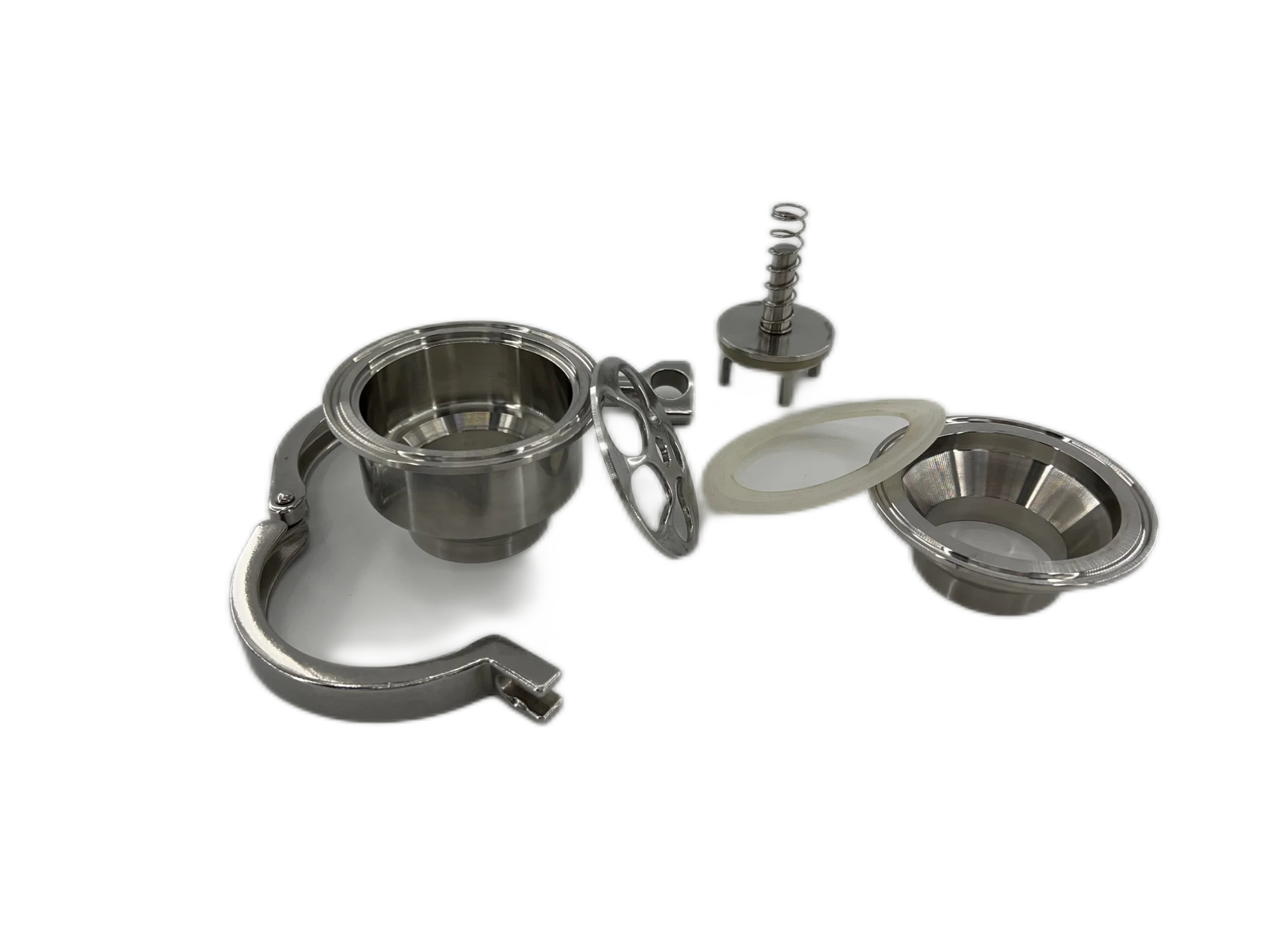 Check Valve Middle Clamped Medical Check Valves One Way Stainless Steel Sanitary Spring Clamp Check Valves