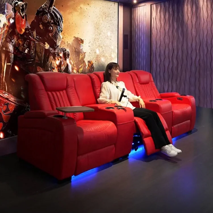 luxury electric cinema seat leather recliner home cinema chair theater seat