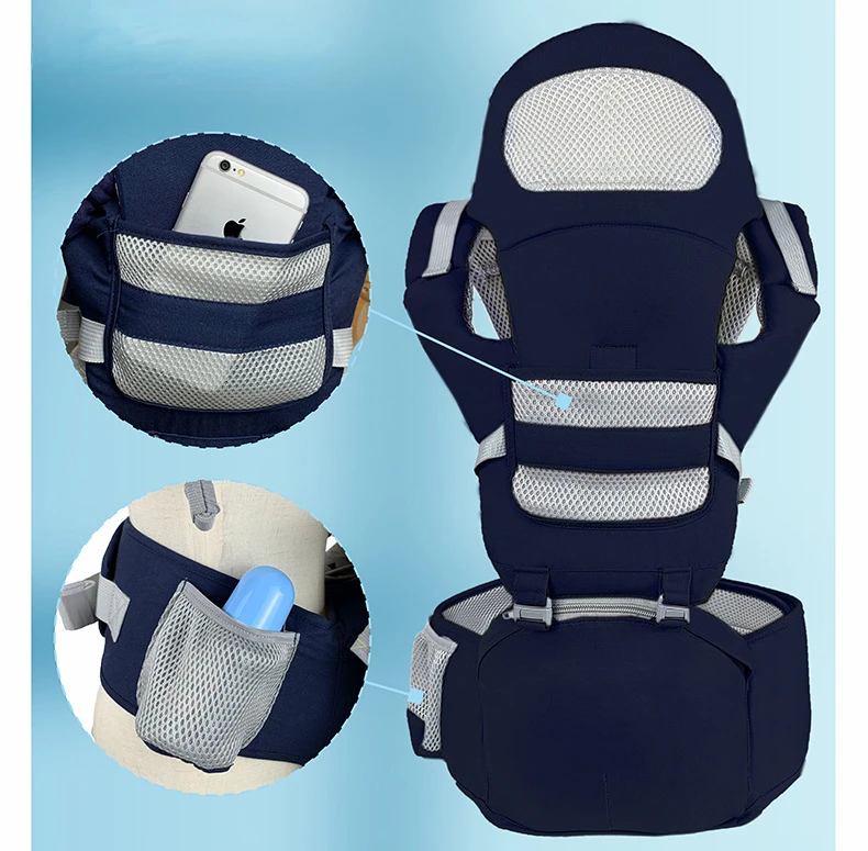 Best fabric custom backpack luxury all in one fashionable multi function waist stool soft kangaroo baby carrier