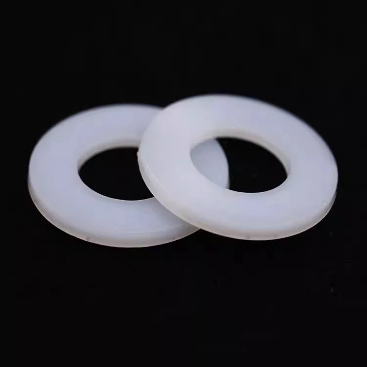 Thick Plastic For Roofing Nails Nylon M6M8 Clear Flat High Heat Resistant nylon washer Round Delrin Washer Rubber Insulation Pom