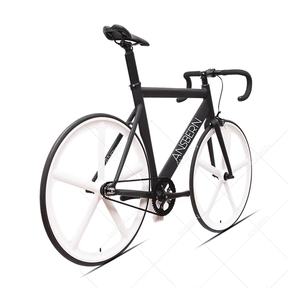 Black Single Speed Aluminum Alloy Frame Fixie Bike Fixed Gear