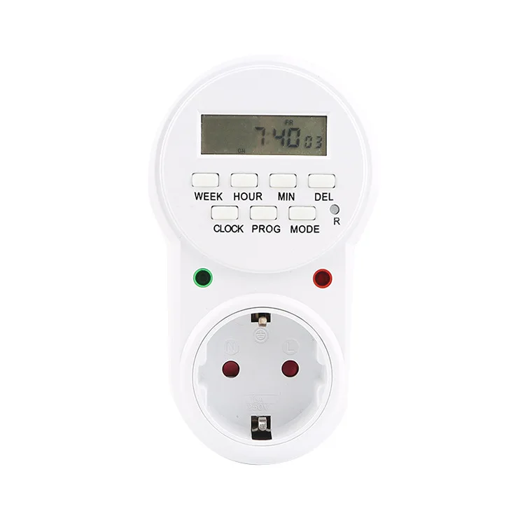 UK/EU/US Plug Smart Power Socket Digital Timer Switch Energy Saving Adjustable Programmable Setting of Clock/ On/ Off Time
