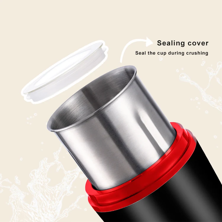 Portable Coffee Beater Mixture Detachable Cup Spice Grinder Electric Coffee Bean Grinder