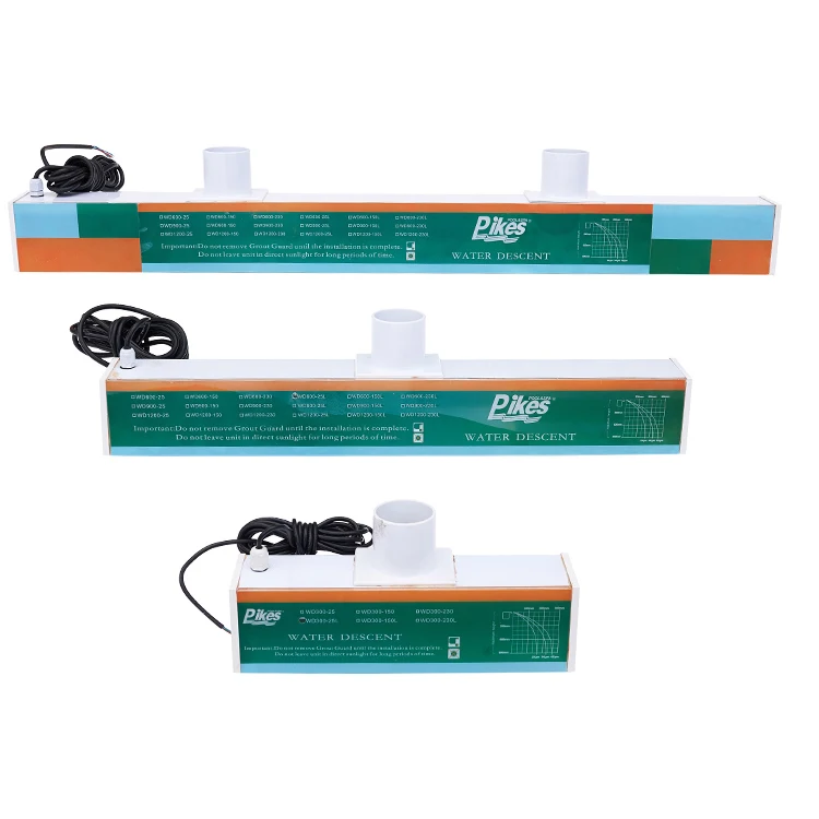 300mm 600m 900mm 1200mm size with led lights or without led lights acrylic garden pool wall waterfall water descent