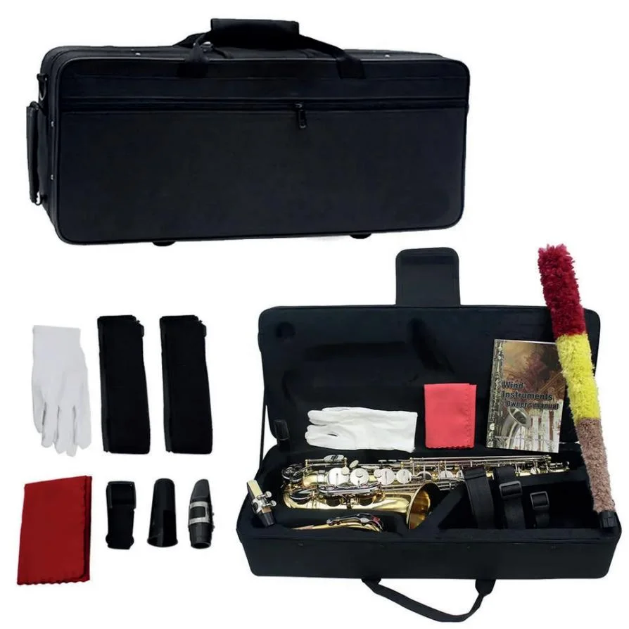 Профессиональное исполнение альт-саксофона в латунной плоской B-клавиши игра на саксофоне духовые инструменты для взрослых начинающих