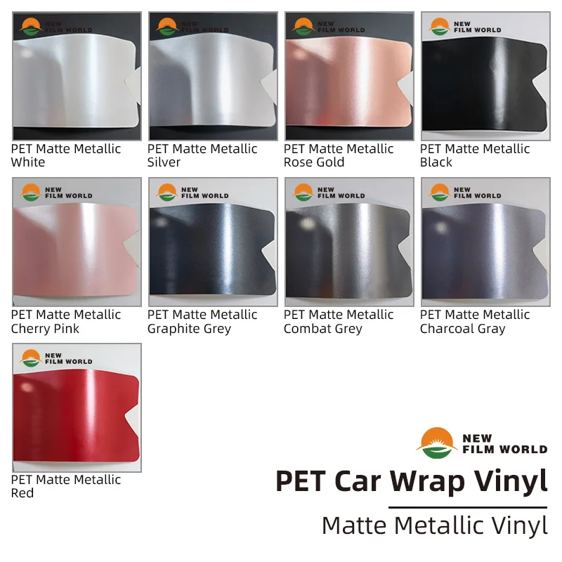 PET Matte Metallic Coastal Blue Car Wrap Film car wrapping film vinyl Stickers Glossy car wrap vinyl film