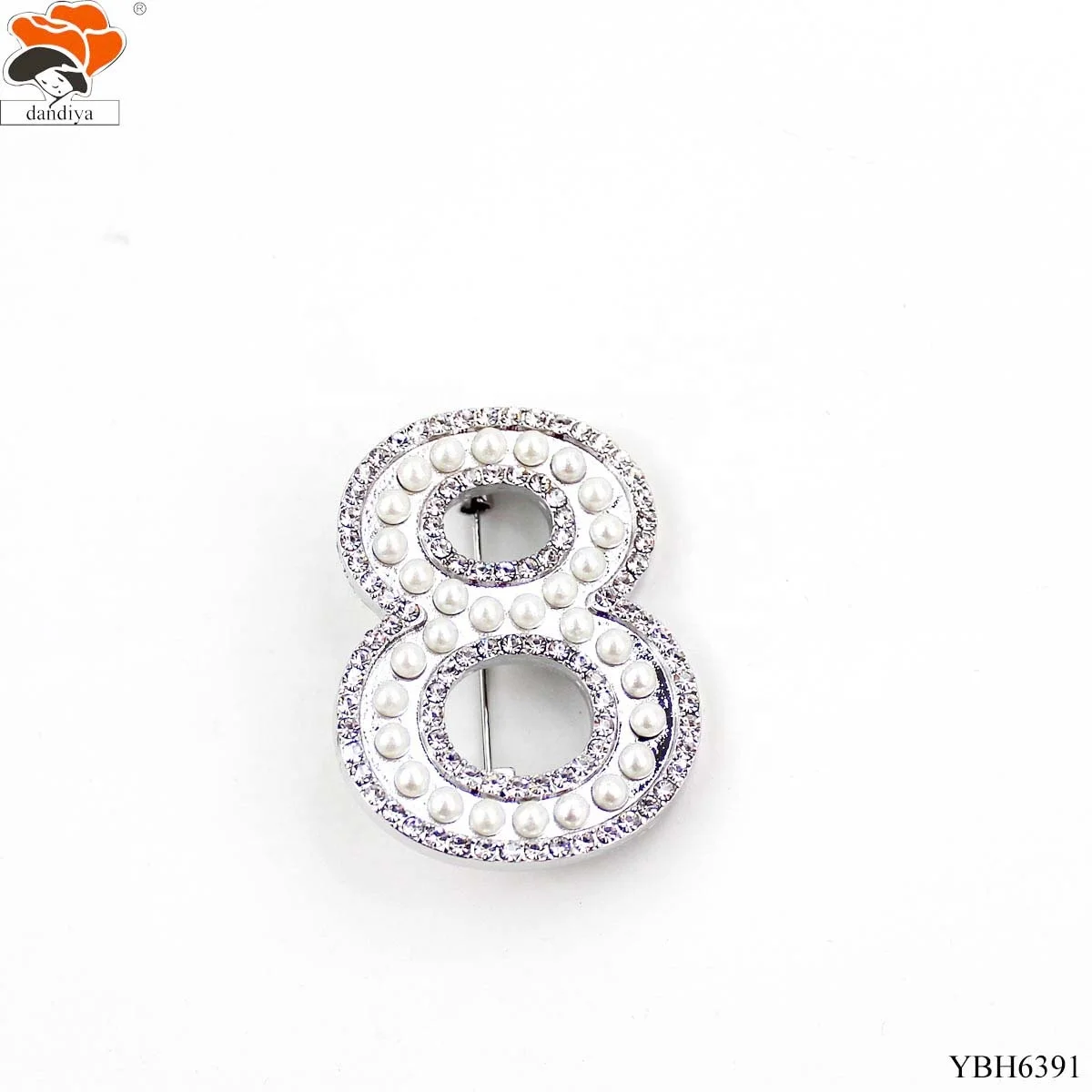 8 BROOCH number brooches Gold Silver Large Pearls Rhinestone brooch number  Greek Sorority &Fraternity products Jewelry