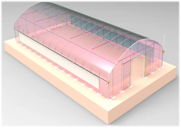 
Skyplant Galvanized steel Frame Single span PE Film greenhouse for Agriculture Low cost Tunnel greenhouse for flowers plant 