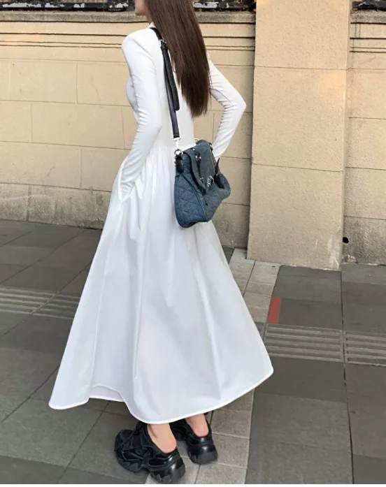 Black Slim evening and wedding dresses Knitted Dress Woman clothes and Swing  Dress V-Neck Casual clothing