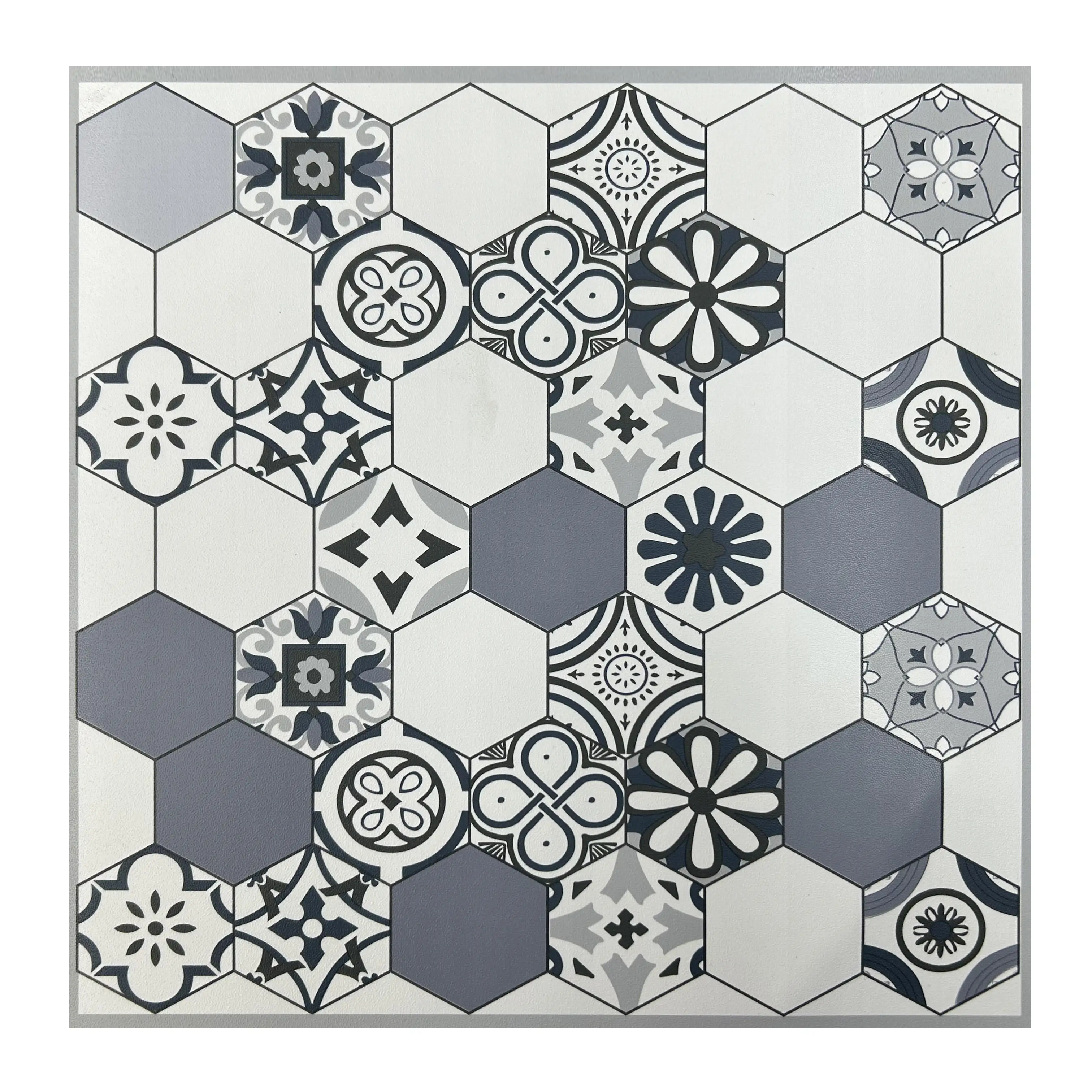 Victorian Style Pvc Floor Tiles Self Adhesive House Decoration Interior Vinyl Sheet Waterproof Adhesive Tiles For Bathroom