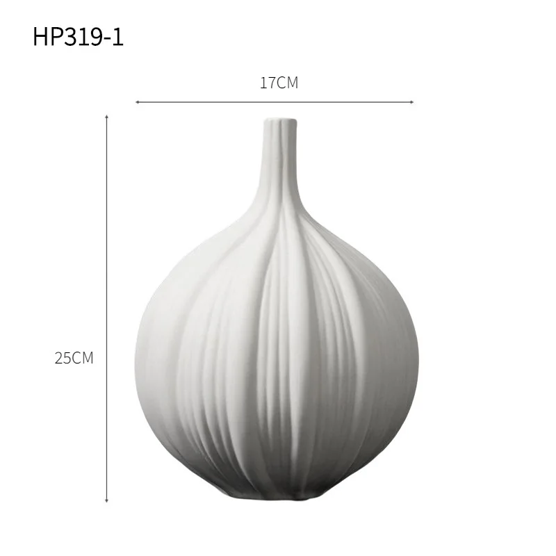 Ceramic garlic vase home accessories creative furniture northern European simple modern furnishings