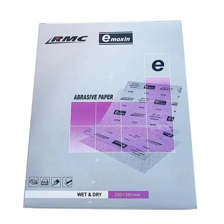 RMC Purple 230*280mm Aluminum Oxide abrasive tools Rectangle Sandpaper abrasive paper