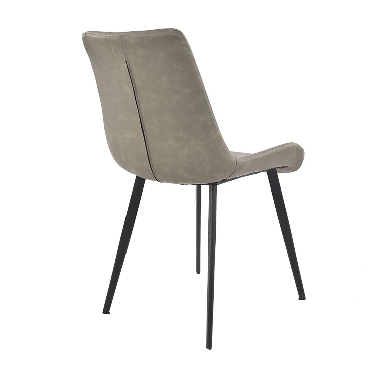 Cheap Price Designer Grey Cafe Dining Room Chair,Modern Restaurant Dining Chair With Metal Legs