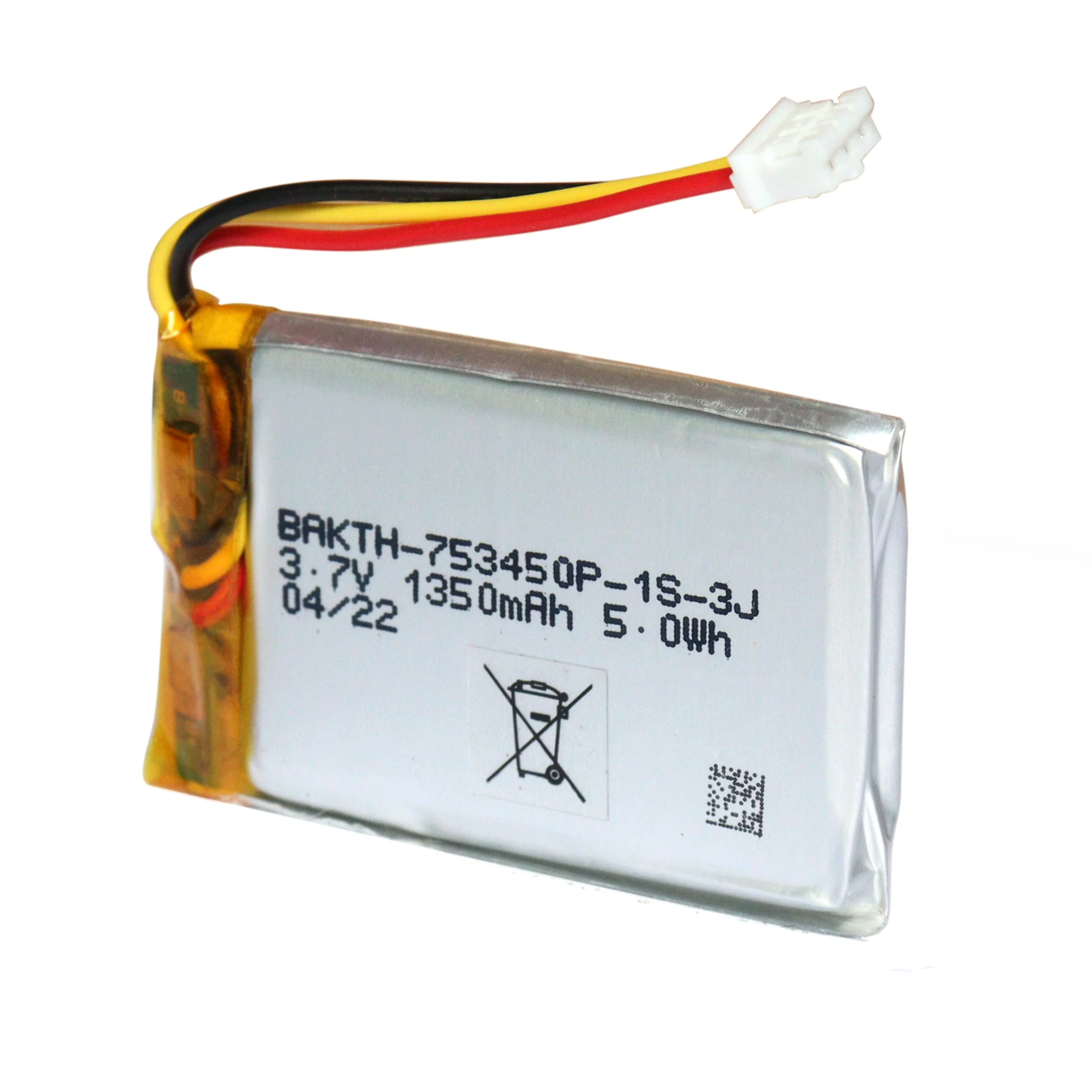 Горячая распродажа высокое качество оптовая продажа 753450P li-pol батареи 3 7 v 1350mah перезаряжаемые литий-ионные pack