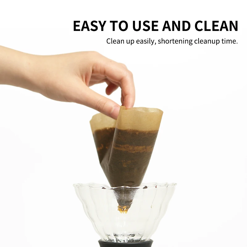 portable v60 unbleached paper coffee filters natural 100 paper set