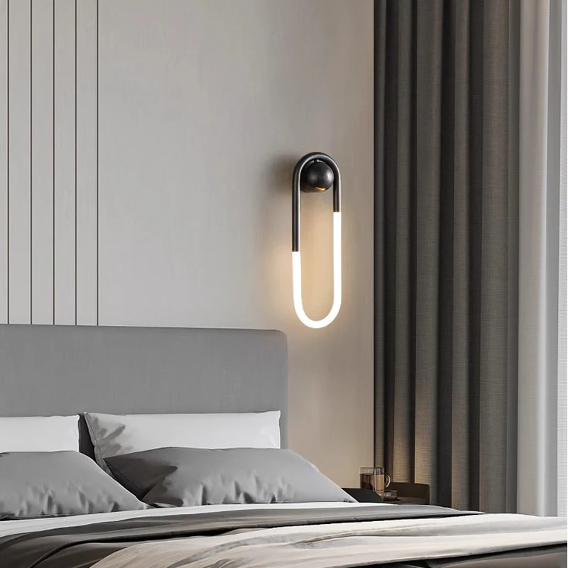 Indoor Minimalist Decorative Wall Lamp Bedroom Bedside Lamp LED Illuminated Wall Lamp