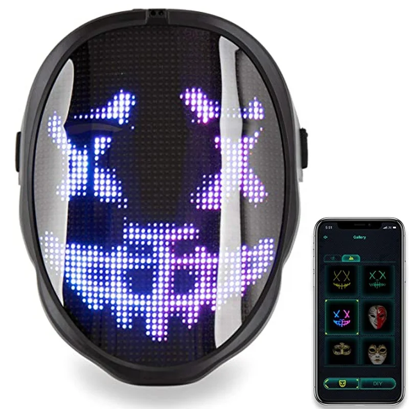 Customized Shining Mask, APP Control Blue tooth LED Face Mask