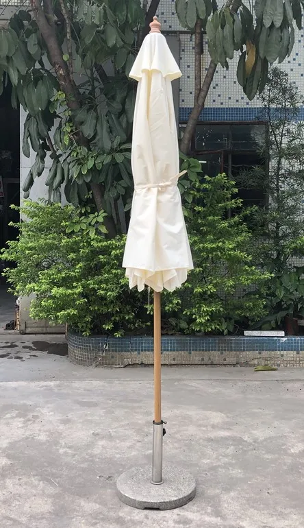 Hot Sale Factory Price Push-tilt Crank Center Pole Outdoor Garden Umbrella Outdoor Furniture Wood Grain Aluminium Parasol