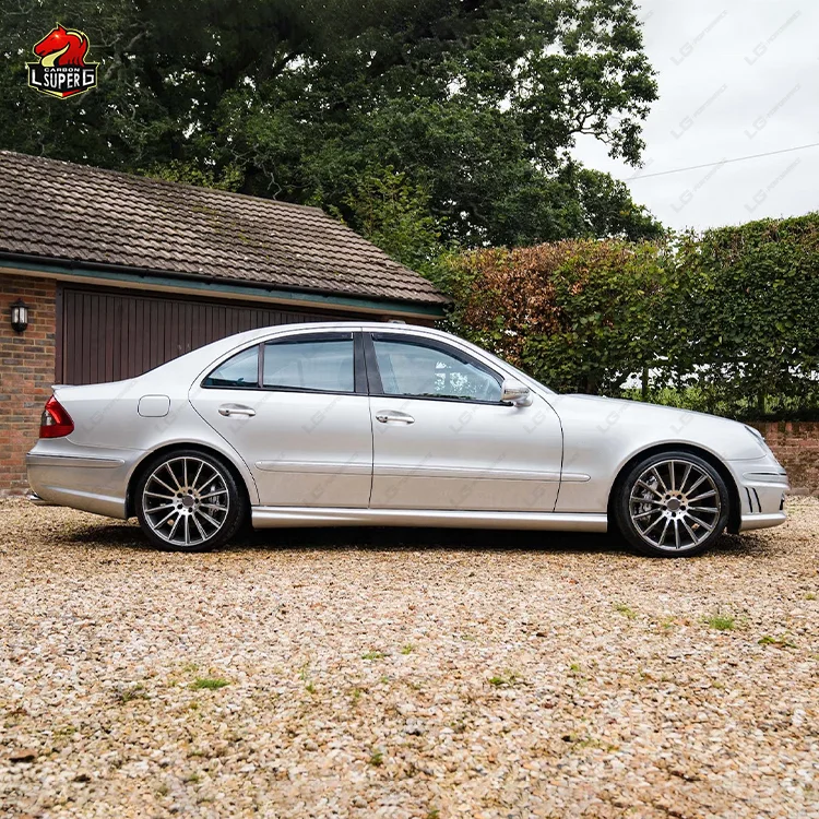 W211 E63 AMG Front Bumper Side Skirts Rear Bumper Body Kit For Mercedes Benz E Class Bodykit