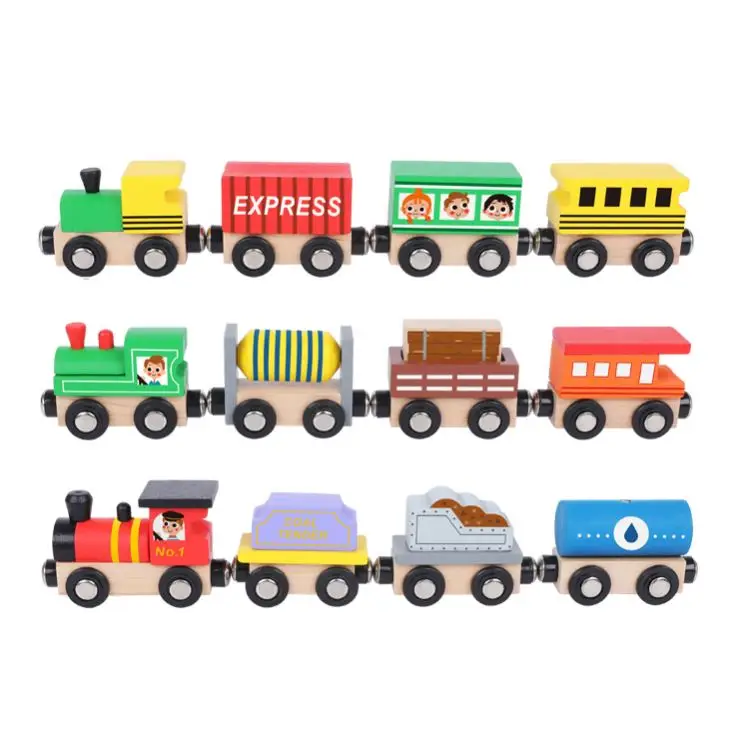 2024 High Quality Montessori Wooden Toy Car Model Transportation Street Sign Wooden Traffic Car