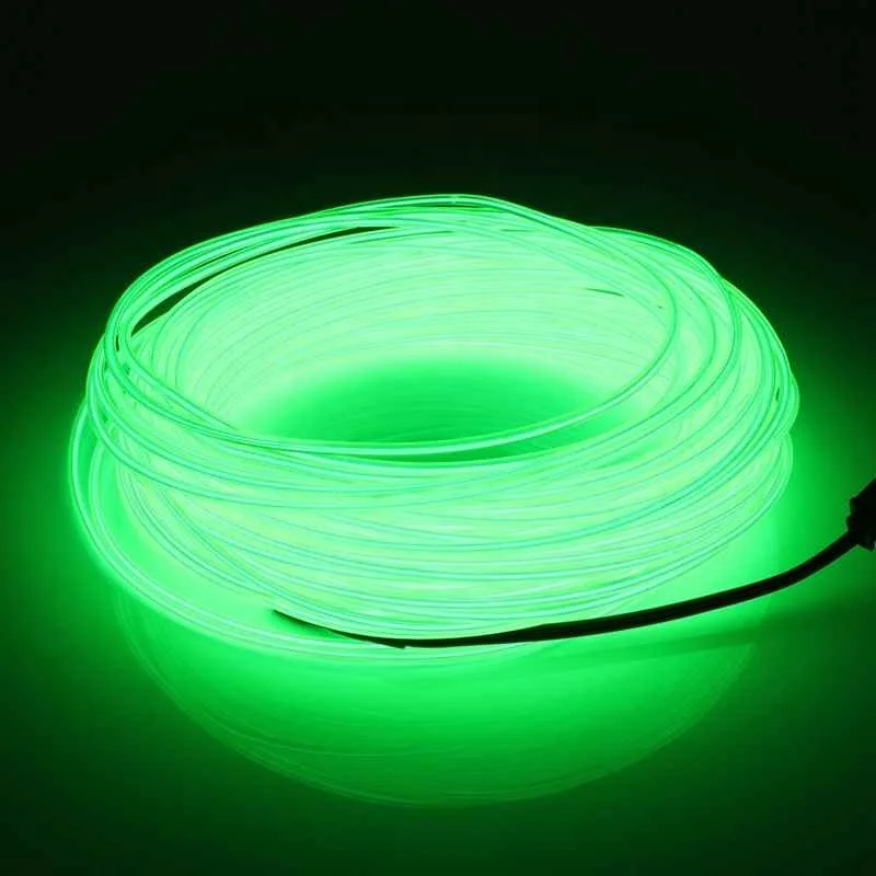 10 м/20 м Праздничная Светодиодная лента EL LED Гибкая мягкая трубка провод неоновый светящийся автомобильный трос Рождественский Декор AC 12 в Рождественское украшение для